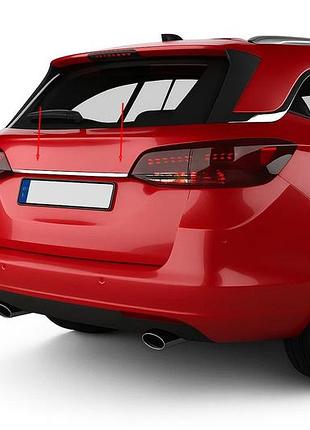 Хромированная накладка над номером (sw, нержавейка) для opel astra k 2016-2021 гг