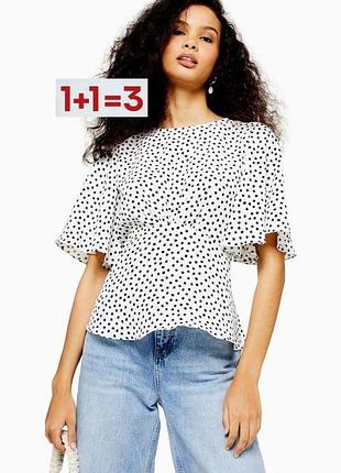 1+1=3 🎁 милейшая блуза топ в горох от topshop
