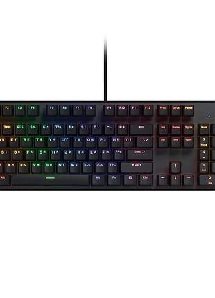 Клавиатура игровая hator icefall mecha rainbow механическая 104 клавиши usb red switch black (htk104ua)