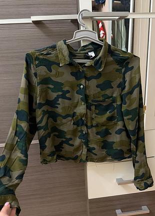 Сорока в принт камуфляж h&m