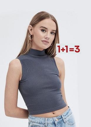 1+1=3 🎁 вкорочений кроп топ у рубчик від  shein