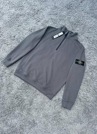 Чоловіча кофта stone island в сірому кольорі