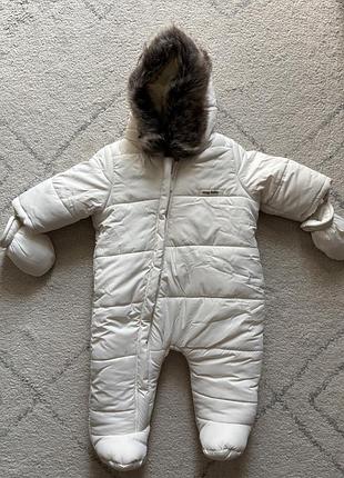 Комбінезон зимовий mag baby аляска, білий, 74 розмір