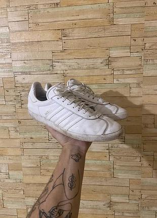 Adidas gazelle leather shoes sneakers 90s style vintage адидас винтаж газель кожаные мужские 45.5 размер