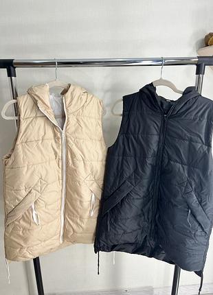 Розпродаж жіночих жилетів , колір : молочна та чорна , розмір : 50 (l-xl)