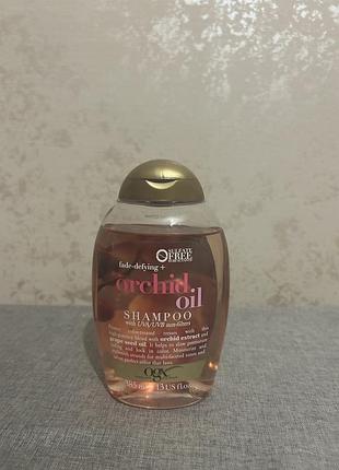 Шампунь ogx fade-defying + orchid oil shampoo олія орхідеї, для захисту кольору фарбованого волосся, 385 мл
