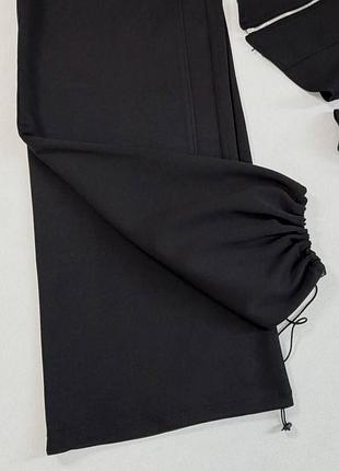 Костюм oversize : кофта + штани на затяжках