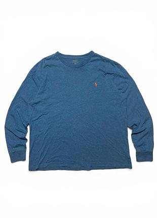 Чоловічий лонгслів polo ralph lauren синій базовий l