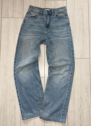 Джинсы голубые baggy y2k cropp 32 размер