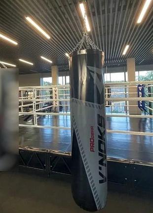 Боксерський мішок навісний v'noks boxing machine black 1.2 м, 40-50 кг для відпрацювання ударів руками ногами