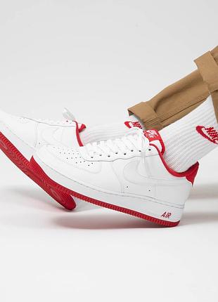 Nike air force 1 white red кросівки найк 44-44,5р