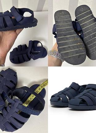 Сині дитячі сандалі schuh kids fisherman з ремінцями на липучках та закритим носком. 10 розмір, 27/28 розмір, по устілці 18,5 см.