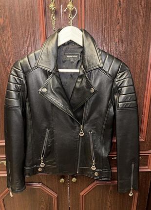 Фірмова куртка - косуха бренду philipp plein , розмір 14 / 42 / s