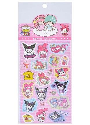 Наклейки декоративные "sanrio stickers" sz240906-15 с блестками