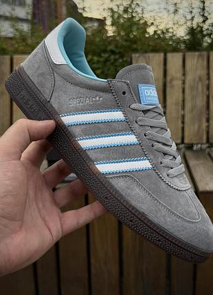 Кросівки adidas handboll spezial адідас хандбол спеціал з замші сірі чоловічі кеди