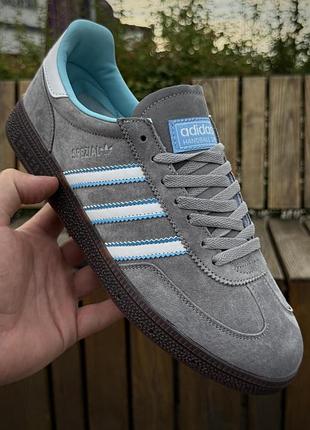Кросівки adidas handboll spezial адідас хандбол спеціал з замші сірі чоловічі кеди
