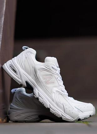 Кроссовки new balance 530 нью баланс бело-серые для женщин комфортные и стильные