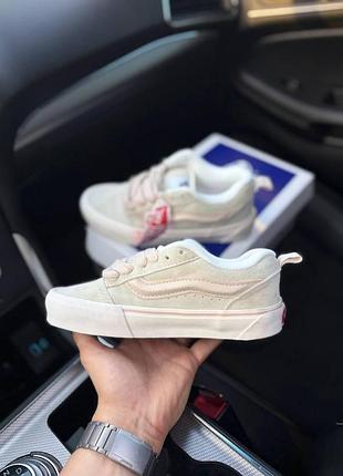 Кеды vans knu skool ванс кну скул замшевые бежевые для женщин стильные и удобные