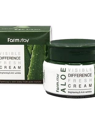 Увлажняющий крем с улиточным муцином farmstay snail visible difference moisture cream, 100 мл