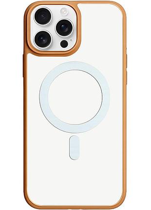 Tpu+pc чехол blueo skin friendly frosted with magsafe для apple iphone 16 pro max (6.9") золотой / белое кольцо