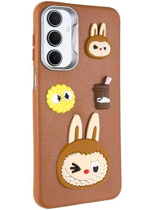 Чохол tpu leather toys для samsung galaxy a26 5g labubu / brown