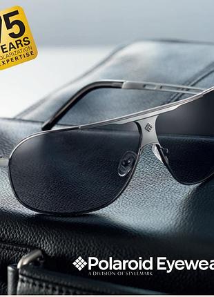 Чоловічі сонцезахисні окуляри polaroid x4211a premium aviator polarized cat.3, оригінал