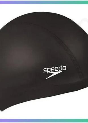 Шапка для плавания speedo pace cap черная универсальная для тренировок в бассейне унитекс sku_8-720640001