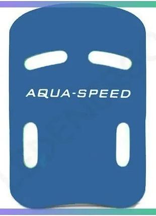 Дошка для плавання aqua speed verso kickboard синя 41x28 см для тренувань аквааеробіки реабілітації sku_183