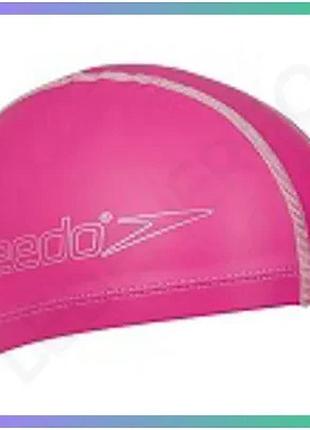 Шапка для плавания speedo pace cap ju pink розовая детская для бассейна с водоотталкивающим покрытием sku_8-720731341