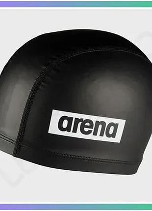 Шапка для плавания arena light sensation ii черная унисекс эластичная водоотталкивающая для комфортног sku_002382-103