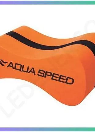 Колобашка для плавання aqua speed wave pullbuoy помаранчевий 22,5 х 8 х 10 см для тренування верхньої sku_293-75