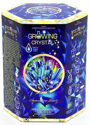 Grk-01 growing crystal — набір для вирощування аквамаринових кристалів — науково-освітній експериментальний набір для дітей 8+