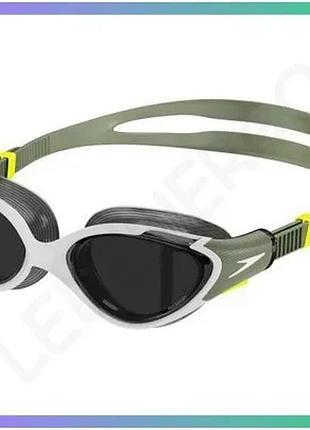 Окуляри для плавання speedo biofuse 2.0 зелений білий унісекс з поляризованими лінзами для комфортного sku_8-00445917603