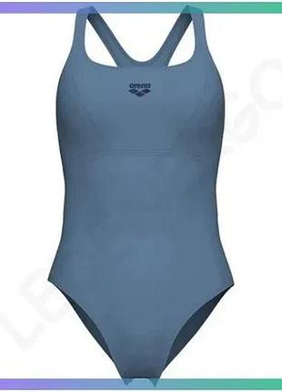 Закритий купальник arena solid swimsuit control pro bac сірий для жінок 42 для плавання спортивний куп sku_005910-550
