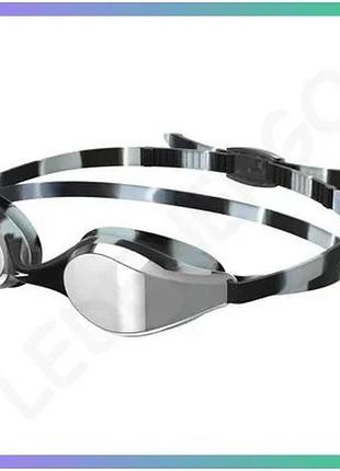 Окуляри для плавання speedo hyper flyer mirrored чорні сірі дитячі для юних плавців від 6 до 12 років sku_8-7750316040