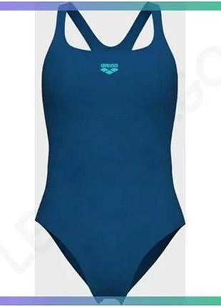 Купальник закритий arena solid swimsuit control pro bac синій для жінок фітнес купальник для плавання sku_005910-850