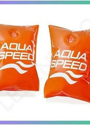 Нарукавники для плавания aqua speed armbands 6083 оранжевые для детей 1-2 года пвх плавательные нарука sku_763-75