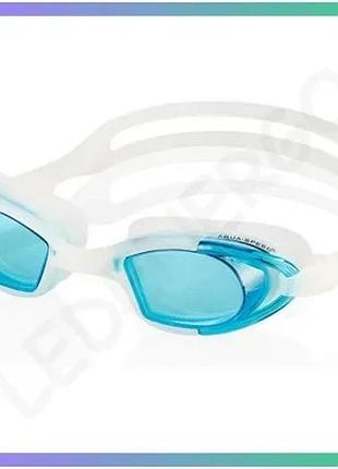 Окуляры для плавания aqua speed marea белые с защитой от запотевания и уф-выпроменивания унисекс sku_020-61