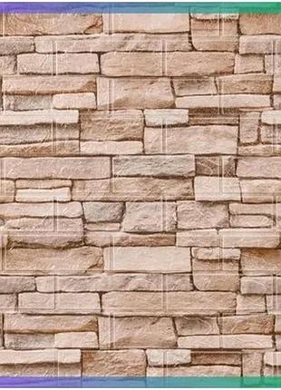 Панель стінова 3d 700х770х2мм катиринославська цегла самоклеюча для внутрішніх робіт декорування стін sku_sw-00001913