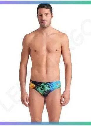 Плавки arena vibrant swim briefs чорні для чоловіків 80% поліамід 20% еластан для плавання купальники sku_008940-550