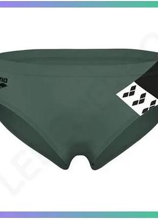 Плавки arena stripe swim briefs оливковые черные для плавания мужские тренировочные плавки sku_007929-650