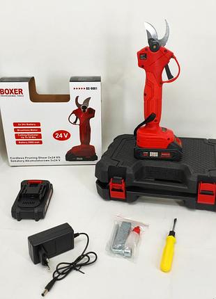 Секатор аккумуляторный boxer bx-9001 2 акб 24в