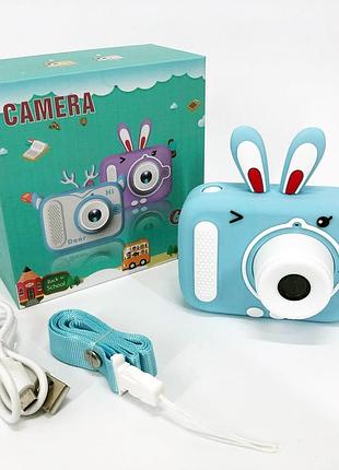 Детский цифровой фотоаппарат x900 rabbit цвет: голубой
