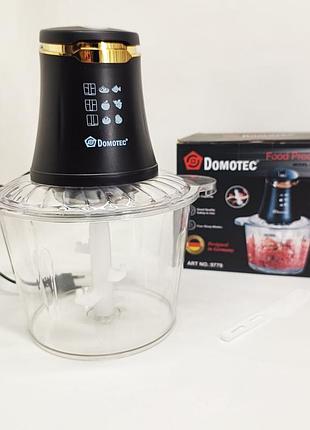 Измельчитель электрический domotec ms-7041, 600вт, 3 л, кухонный блендер с чашей