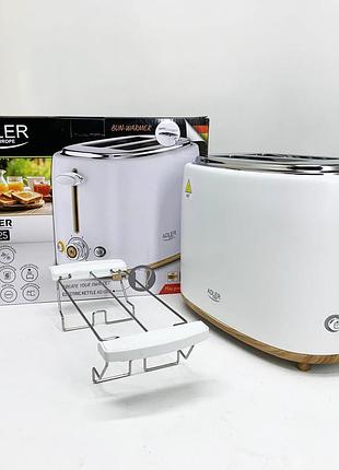 Тостер с решеткой для булочек adler ad 3225, 6 уровней обжаривания 950вт