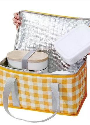 Термосумка для пляжу та пікніка 35×20×20 см • сумка-холодильник для продуктів, напоїв, відпочинку, дороги та кемпінгу