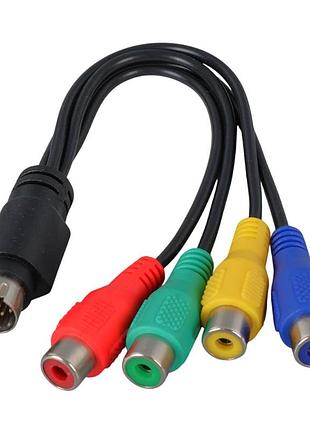Кабель 7 контактів на 4 rca