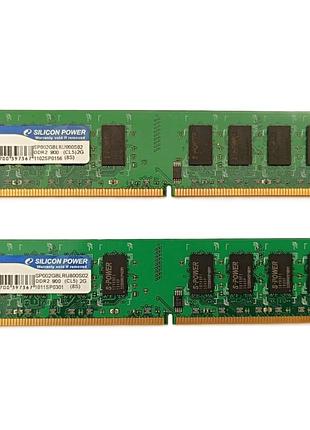 Комплект памяти silicon power ddr2 2gb+2gb