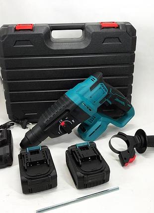 Перфоратор аккумуляторный бесщеточный krafftec 48v 2 акб 4.0ah дрель на аккамуляторе для дома в кейсе