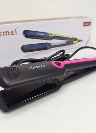 Щипці kemei для волосся гофре km-2116 45вт pink